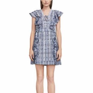 BCBG Chambray Eyelet Dress
